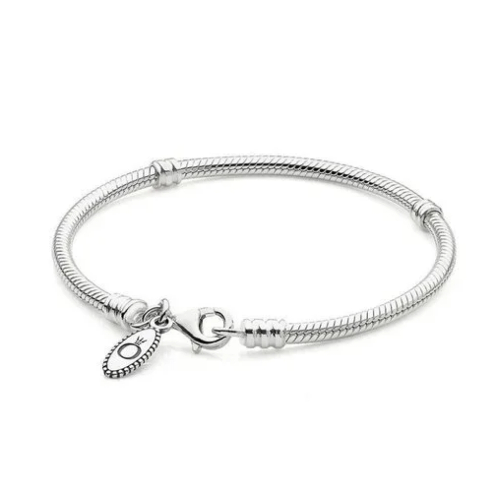 Pandora Moments Sterling Silver Chain Charm Bracelet w/ lobster Clasp